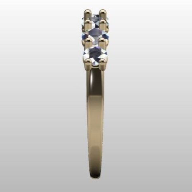 Custom Made Seven Stone Diamond Set Wedding Ring SB2813 image 4