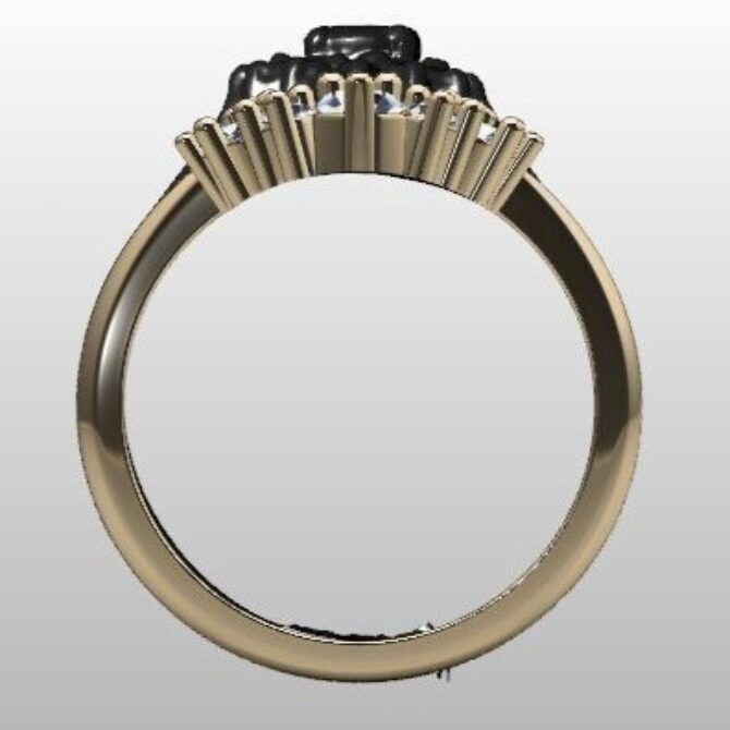 Custom Made Seven Stone Diamond Set Wedding Ring SB2860 image 2