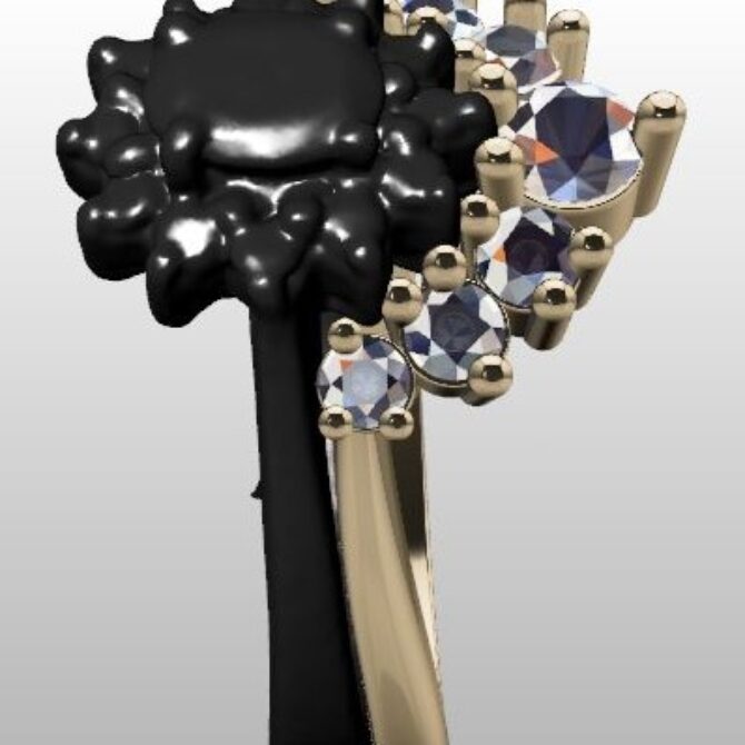 Custom Made Seven Stone Diamond Set Wedding Ring SB2860 image 4