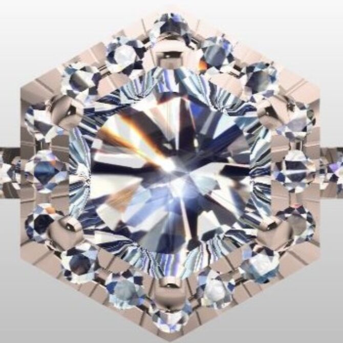 Custom Made Side Stone Engagement Ring SB2511 image 1