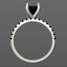 Custom Made Side Stone Engagement Ring and Diamond Set Wedding Ring SB2303 image 3