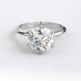 Custom Made Six Claw Round Cut Solitaire Engagement Ring SB3188 image 1