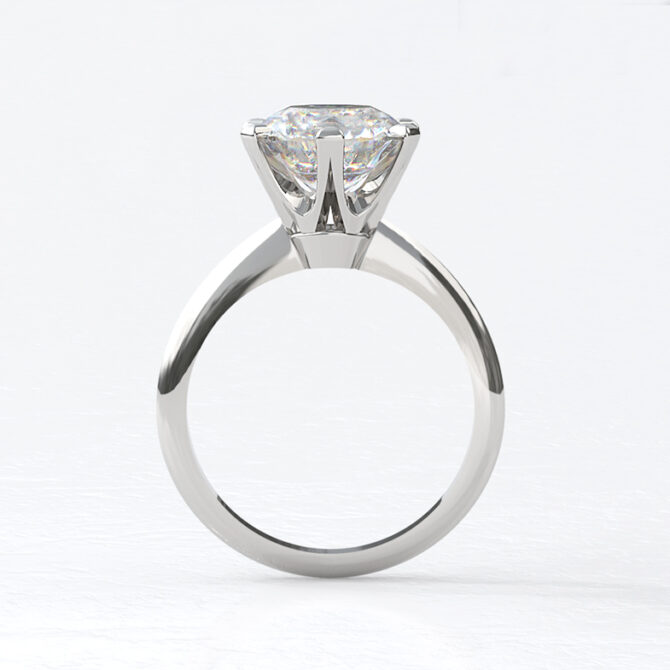Custom Made Six Claw Round Cut Solitaire Engagement Ring SB3188 image 2