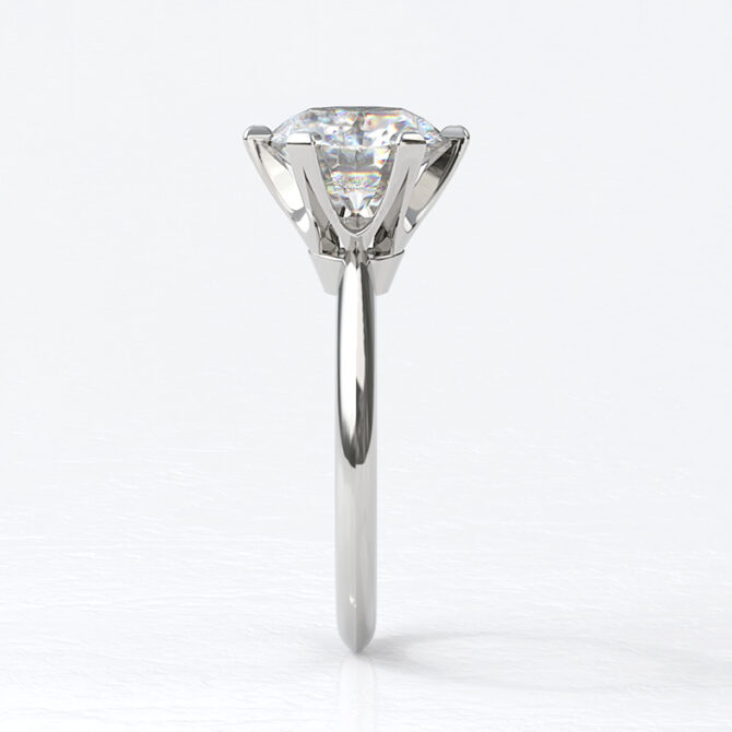 Custom Made Six Claw Round Cut Solitaire Engagement Ring SB3188 image 3