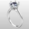 Custom Made Six-Claw Round Solitaire Engagement Ring SB2345 image 2