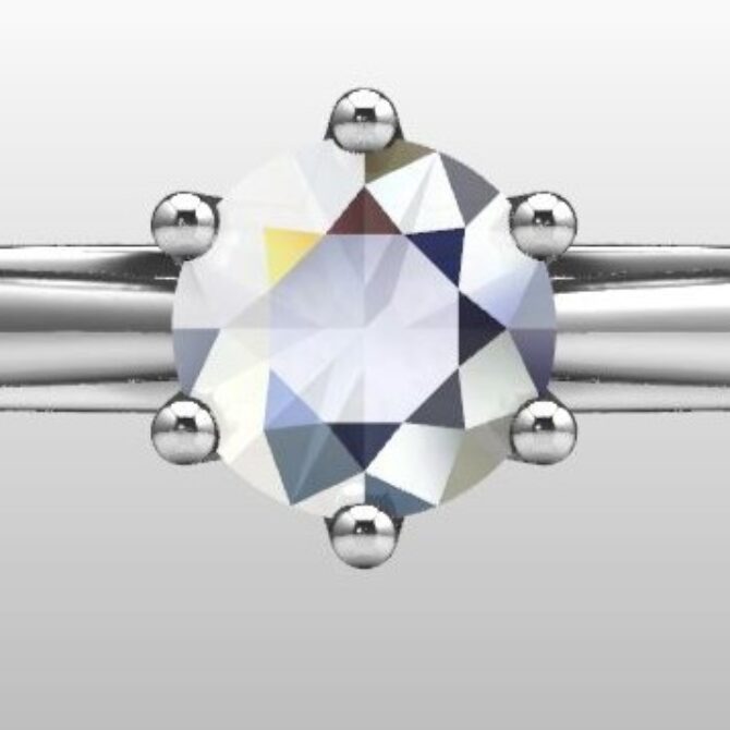 Custom Made Six Claw Round Solitaire SB2869 image 1