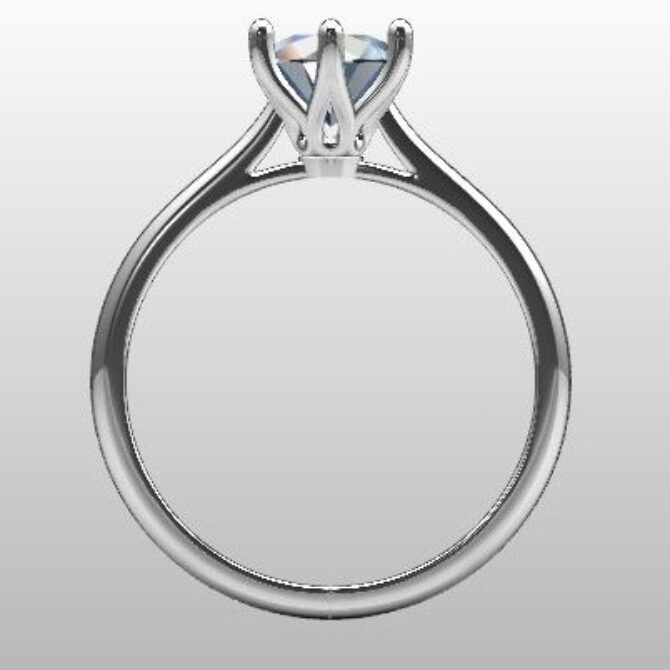 Custom Made Six Claw Round Solitaire SB2869 image 3
