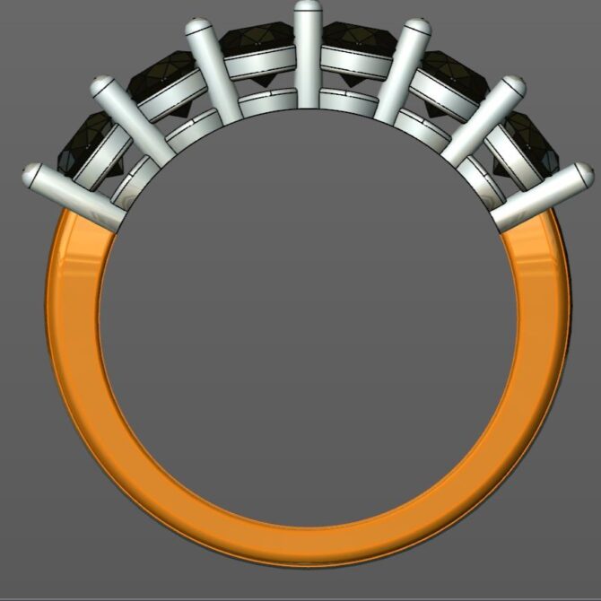 Custom Made Six Stone Eternity Ring SB2145 image 2