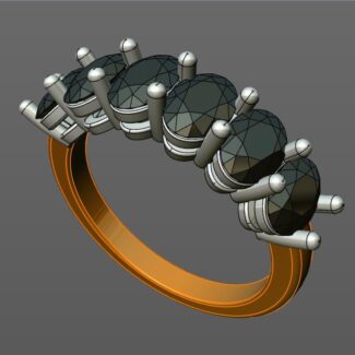 Custom Made Six Stone Eternity Ring SB2145 image 4