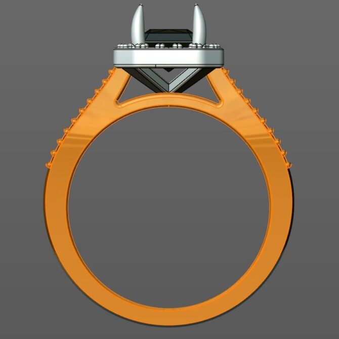 Custom Made Split Band Side Stone Engagement Ring SB2289 image 3