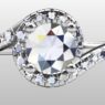 Custom Made Swirl Side Stone Engagement Ring SB2275 image 1