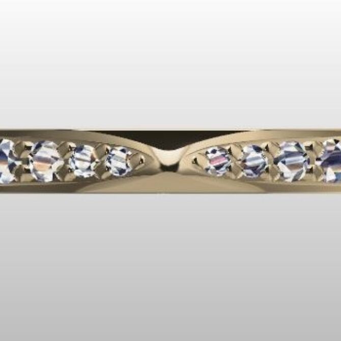 Custom Made Tapered Diamond Set Wedding Ring SB2960 image 1