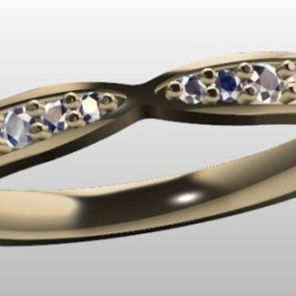 Custom Made Tapered Diamond Set Wedding Ring SB2960 image 2