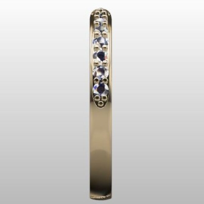 Custom Made Tapered Diamond Set Wedding Ring SB2960 image 4