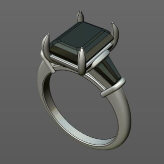 Custom Made Three Stone Engagement Ring SB2139 image 2