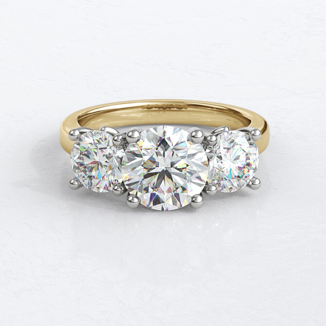 Custom Made Three Stone Engagement Ring SB2754 image 1