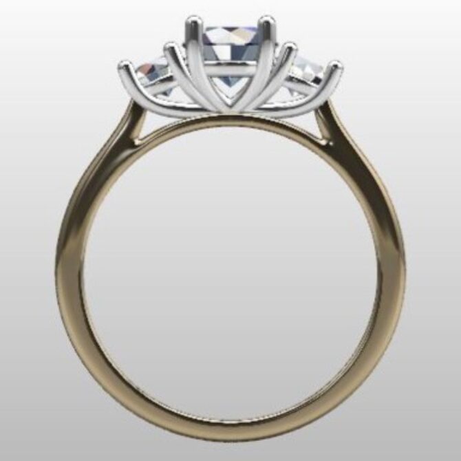 Custom Made Three Stone Engagement Ring SB2887 image 3