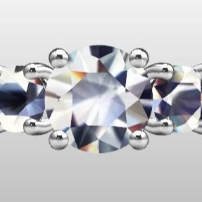 Custom Made Three Stone Engagement Ring SB3045 image 1