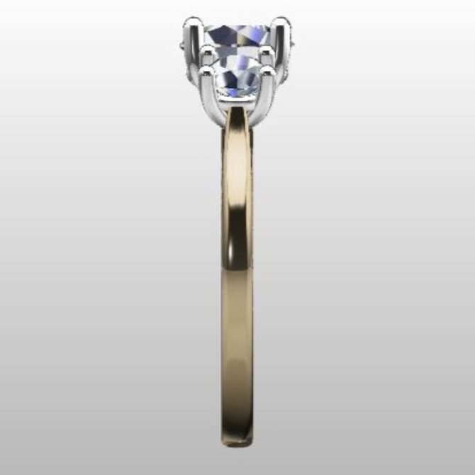 Custom Made Three Stone Engagement Ring SB3045 image 4