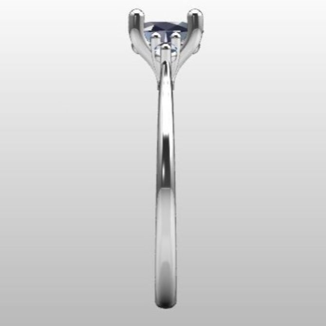 Custom Made Three Stone Oval Cut Engagement Ring SB3093 image 4