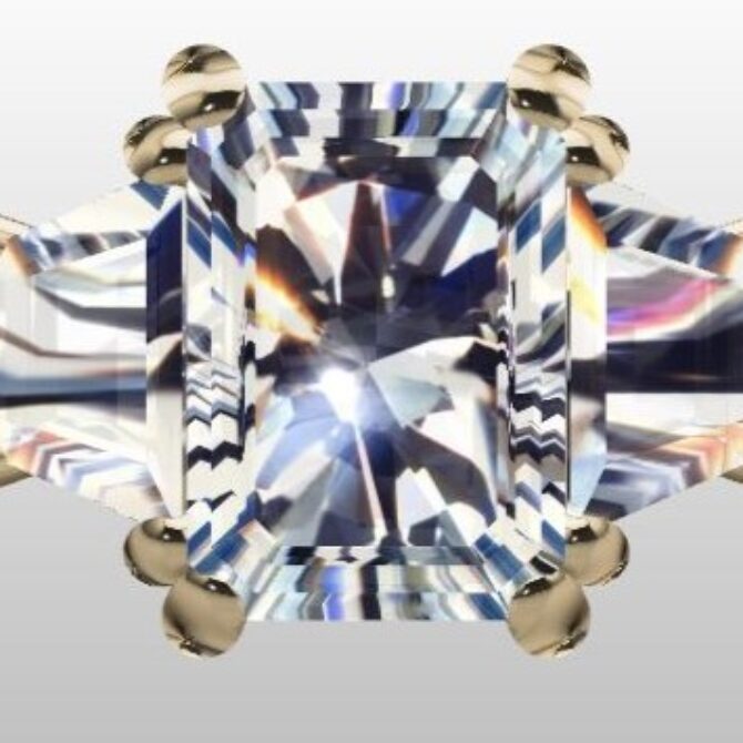 Custom Made Trilogy Cushion Cut Engagement Ring SB3182 image 1