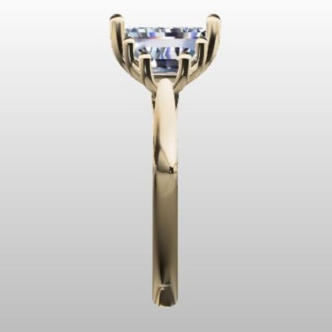 Custom Made Trilogy Cushion Cut Engagement Ring SB3182 image 4