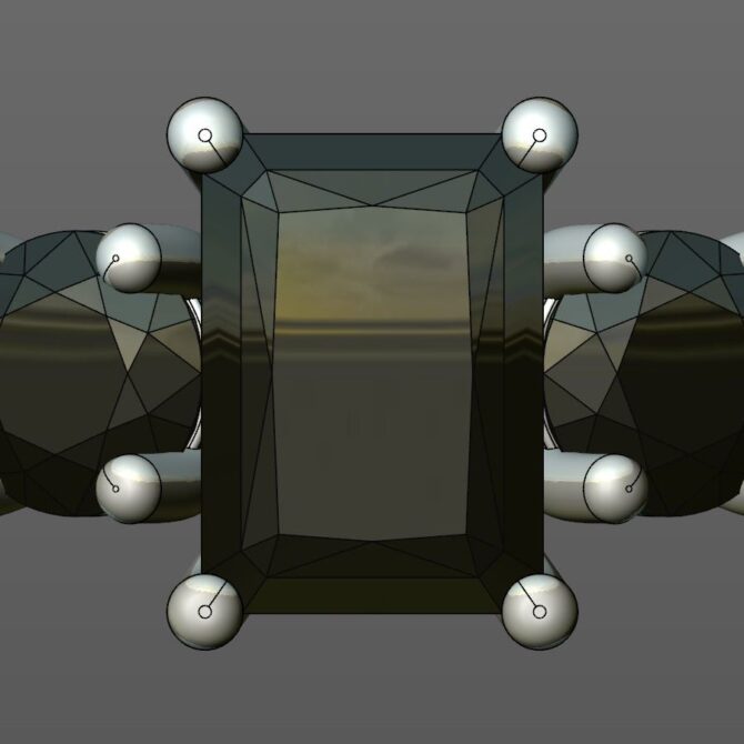 Custom Made Trilogy Engagement Ring SB2272 image 1