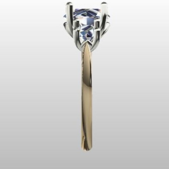 Custom Made Trilogy Engagement Ring SB2283 image 4