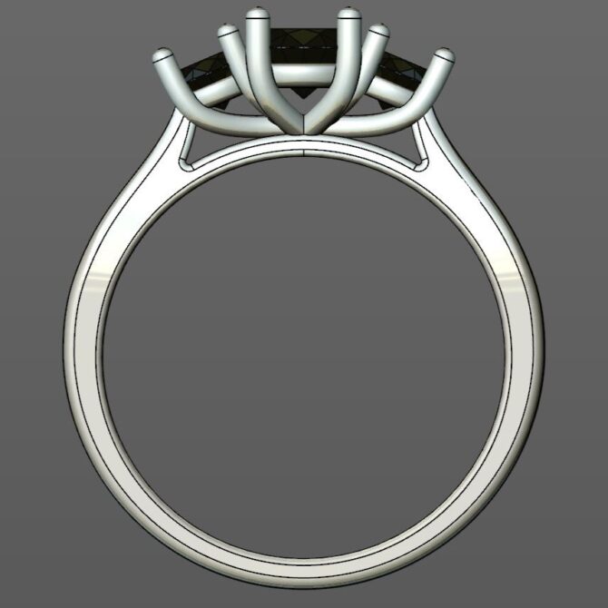 Custom Made Trilogy Engagement Ring SB2455 image 4
