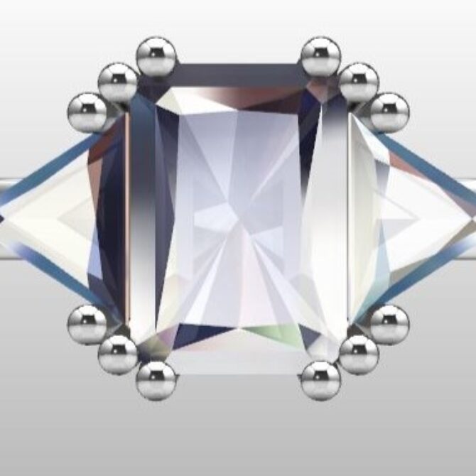 Custom Made Trilogy Engagement Ring SB2495 image 1