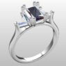 Custom Made Trilogy Engagement Ring SB2495 image 2