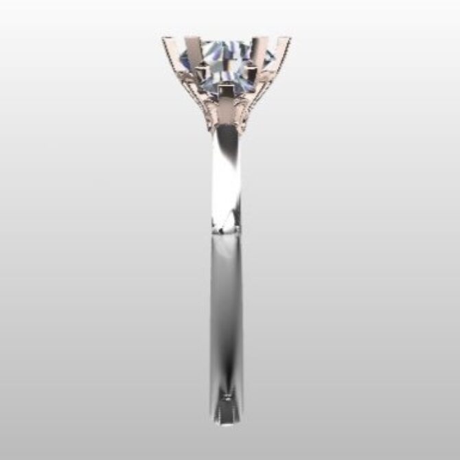 Custom Made Trilogy Engagement Ring SB2517 image 4