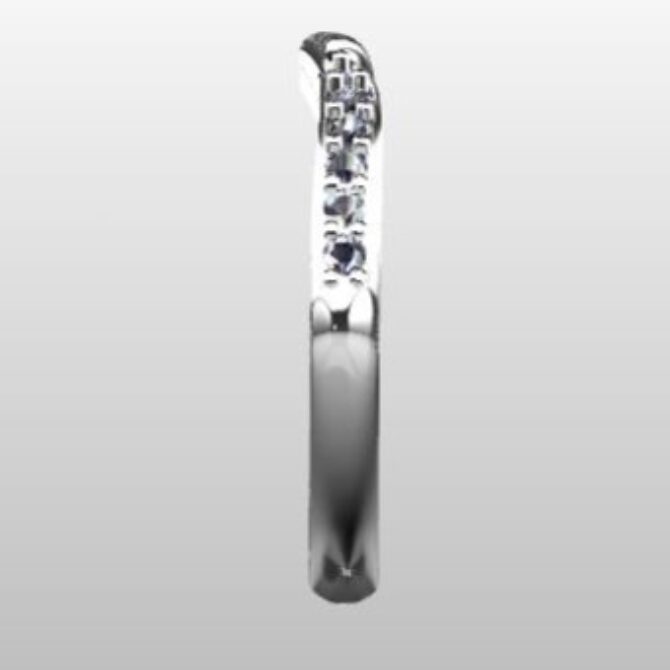 Custom Made Twisted Diamond Set Wedding Ring SB3223 image 4