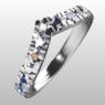 Custom Made V-Shape Diamond Set Wedding Ring SB3216 image 2
