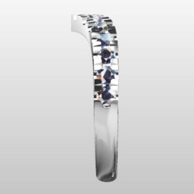 Custom Made V-Shape Diamond Set Wedding Ring SB3216 image 4
