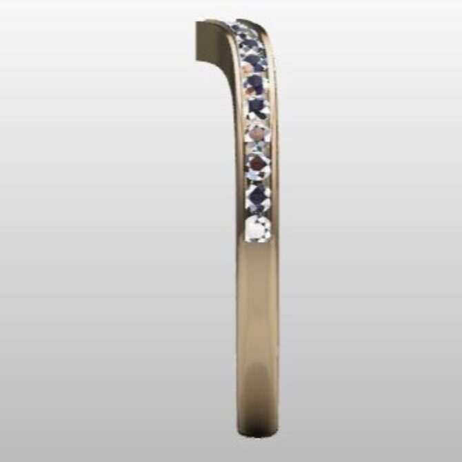 Custom Made V-Shaped Diamond Set Wedding Ring SB2587 image 4