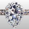 Custom Pear Cut Side Stone Engagement Ring SB2290 image 1