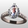 Custom Pear Cut Side Stone Engagement Ring SB2290 image 2