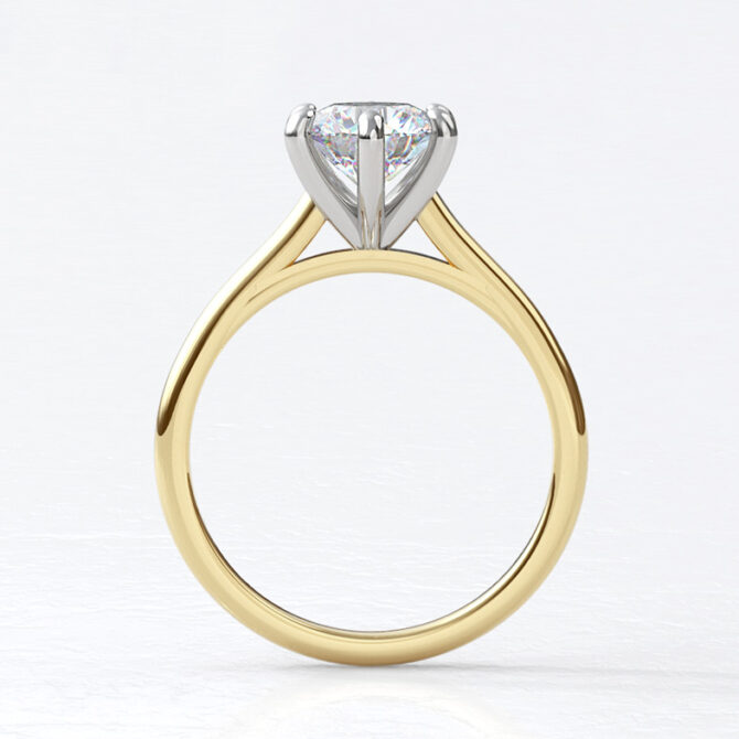 Custom made 6 claw round cut solitaire engagement ring sb4174 image 01