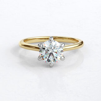 Custom made 6 claw round cut solitaire engagement ring sb4174 image 03