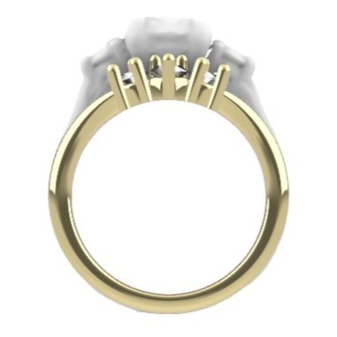 Custom made curved diamond set wedding ring SB4266 quick image 03