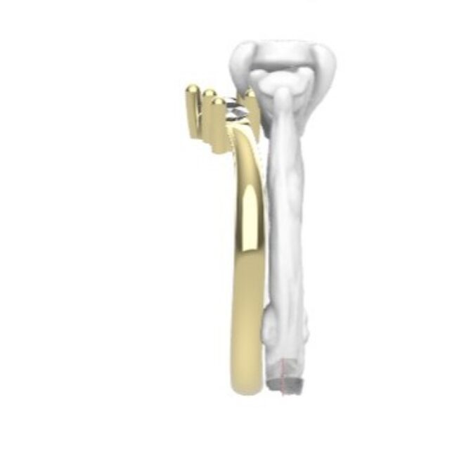 Custom made curved diamond set wedding ring SB4266 quick image 04