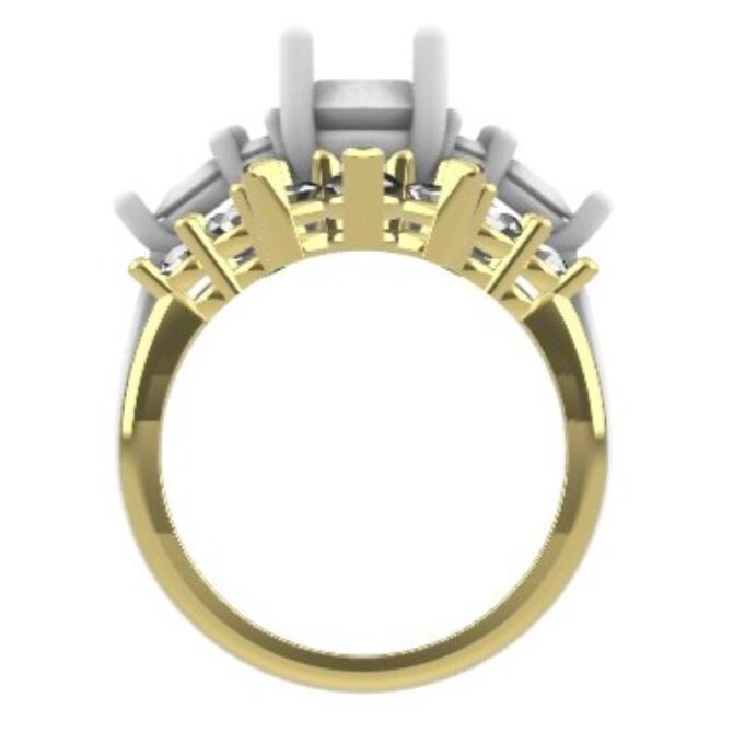 Custom made curved diamond set wedding ring SB4379 V2 quick image 03