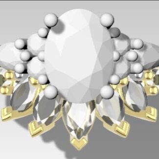 Custom made curved diamond set wedding ring SB4379 V3 quick image 01