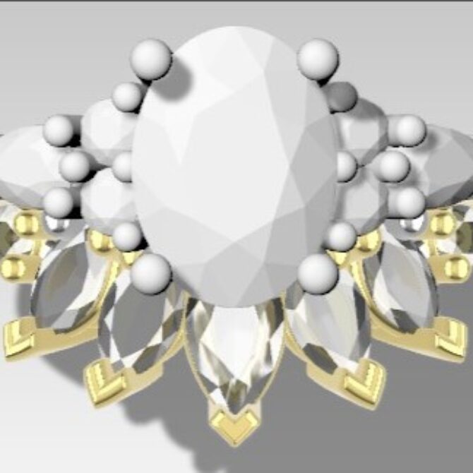 Custom made curved diamond set wedding ring SB4379 V3 quick image 01