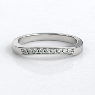 Custom made curved diamond set wedding ring sb4176 image 03