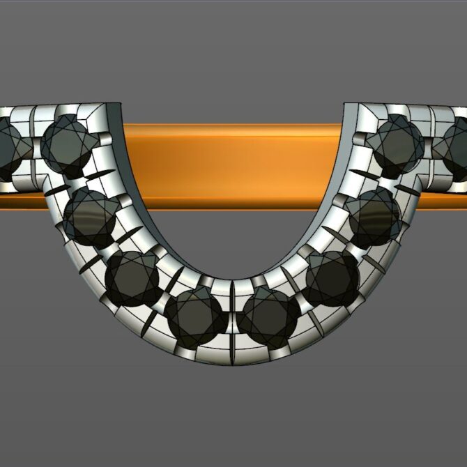 Custom made curved diamond set wedding ring sb4315 quick image 01