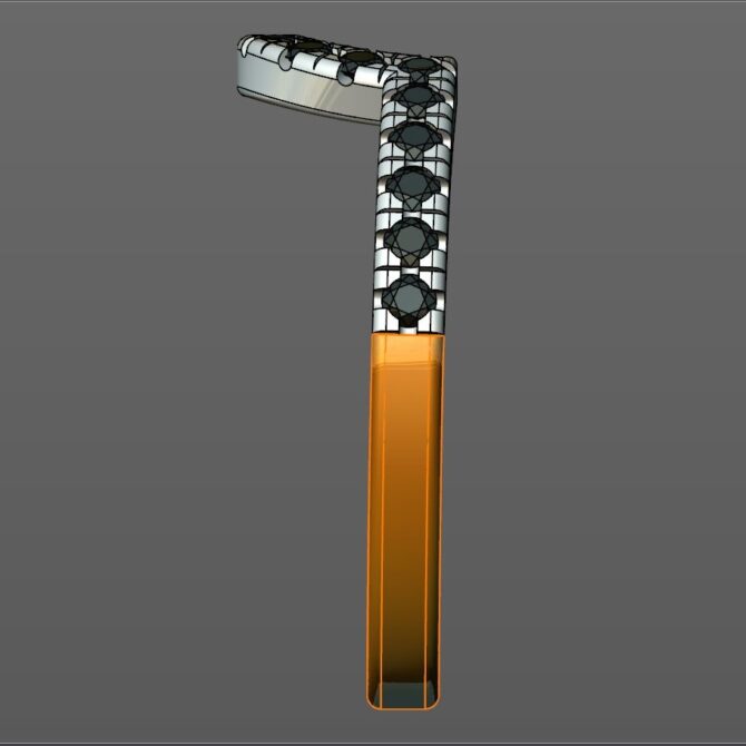 Custom made curved diamond set wedding ring sb4315 quick image