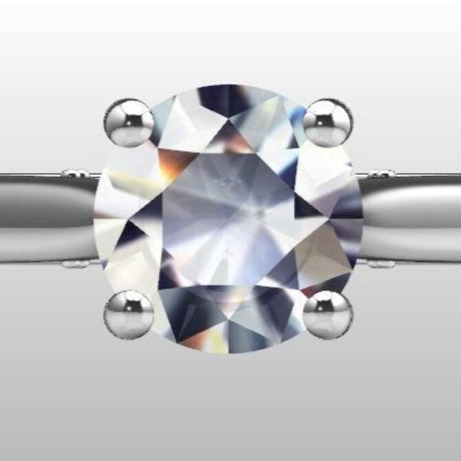 Custom made diamond set bridge round cut solitaire engagement ring SB2617 quick image 01