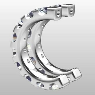 Custom made diamond set earrings SB2677 quick image 02